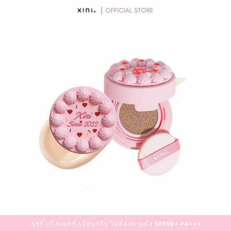 [10g รีฟีล 10g] Xini - Zero Oil Vit-C Air Cushion SPF 50 PA คุชชั่นขนมเค้ก เนื้อบางเบา ไม่เหนอะหนะ