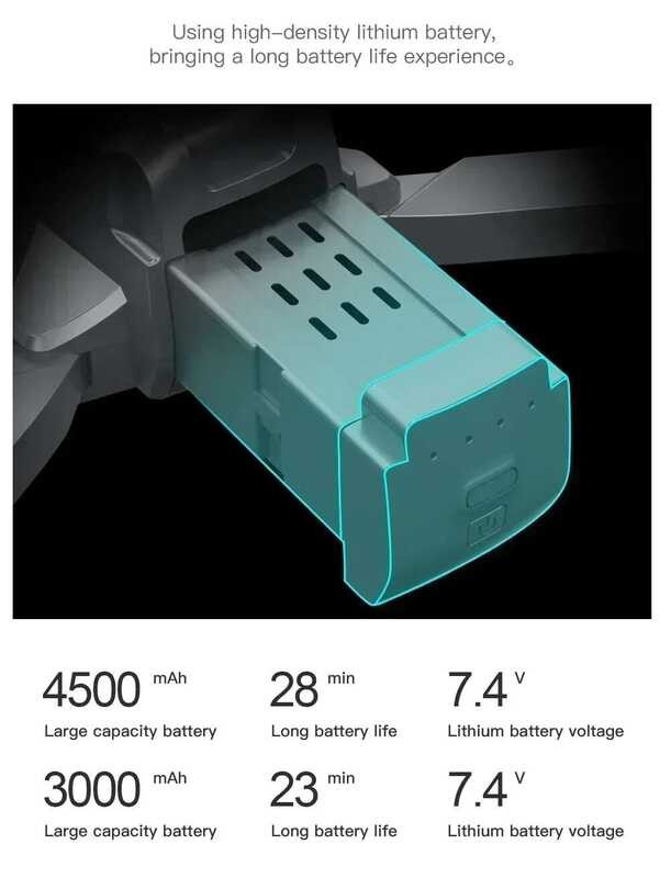 ❥ 7.4 V 4500 Mah Pro Max Drone แบตเตอรี่อะไหล่ใบพัดอุปกรณ์เสริม L600 PRO MAX แบตเตอรี่ ❥