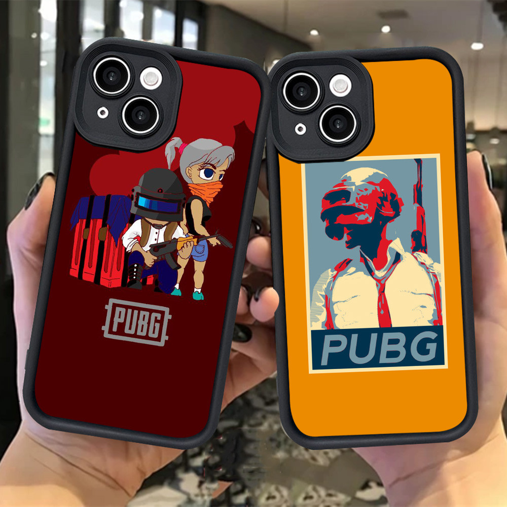 H-39 PUBG Casing สําหรับ Realme 8 5s 5i 9i 7i 5 C33 12 Lite Plus Pro 5G สีดํา