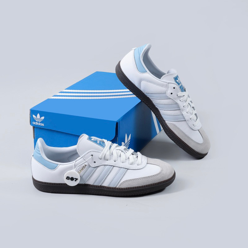 Adidas Samba White Halo Blue