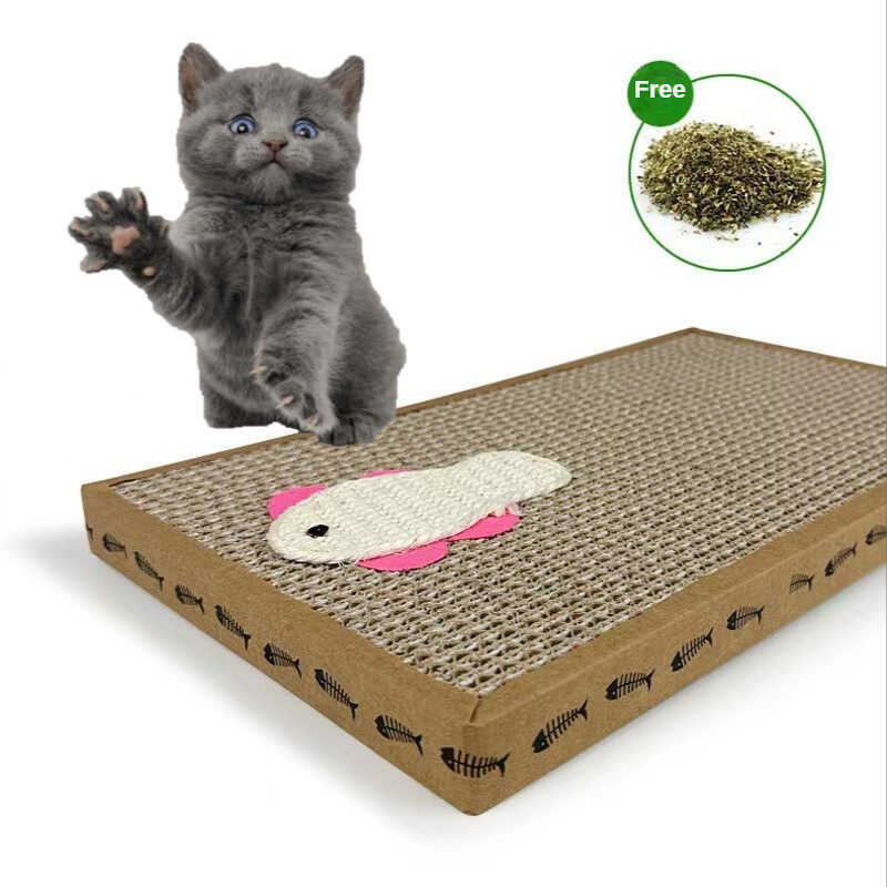 สัตว์เลี้ยง แผ่นรองกระดาษแข็งสำหรับแมว Papan Garukan Kucing เตียง