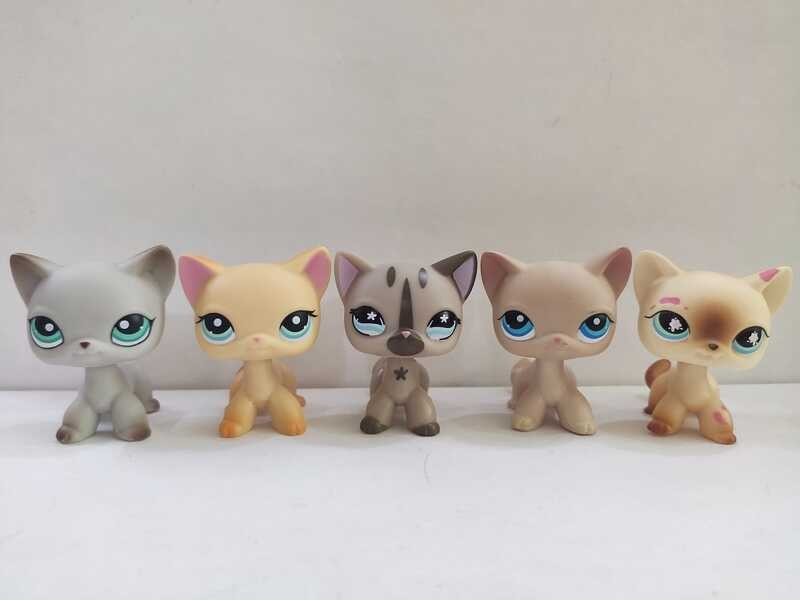 LPS 5Pcs/Lot Action Figure Toy Pet Shop Cat #391#339#468#228#816 Littlest Pet Shop Kid Toy