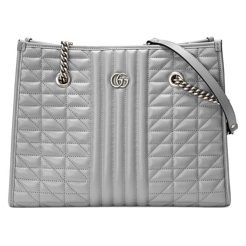 ♞,♘Gucci/GG Marmont/Medium/Shopping Quilted Double G Buckle/กระเป๋าสะพาย/กระเป๋าถือ/Tote Bag/100% A