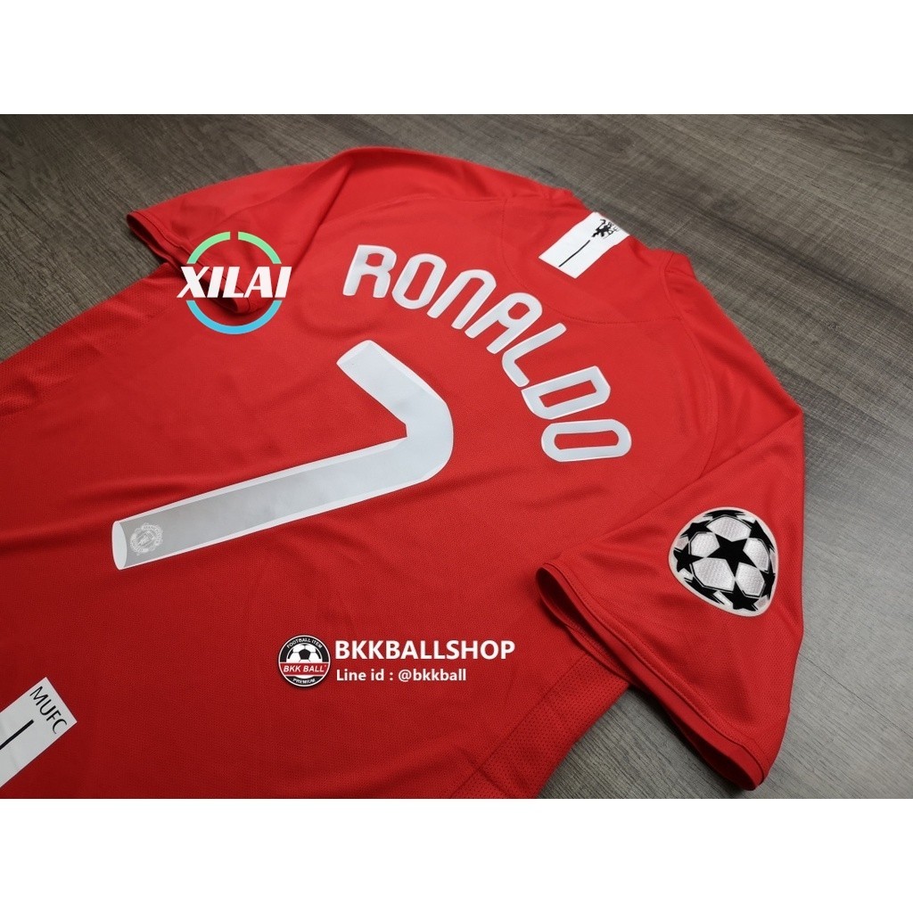 Xil [Retro] - เสื้อฟุตบอล ย้อนยุค แมนยู Home เหย้า 2007/08 Final Moscow 2008 Full Option พร้อมเบอร์ช