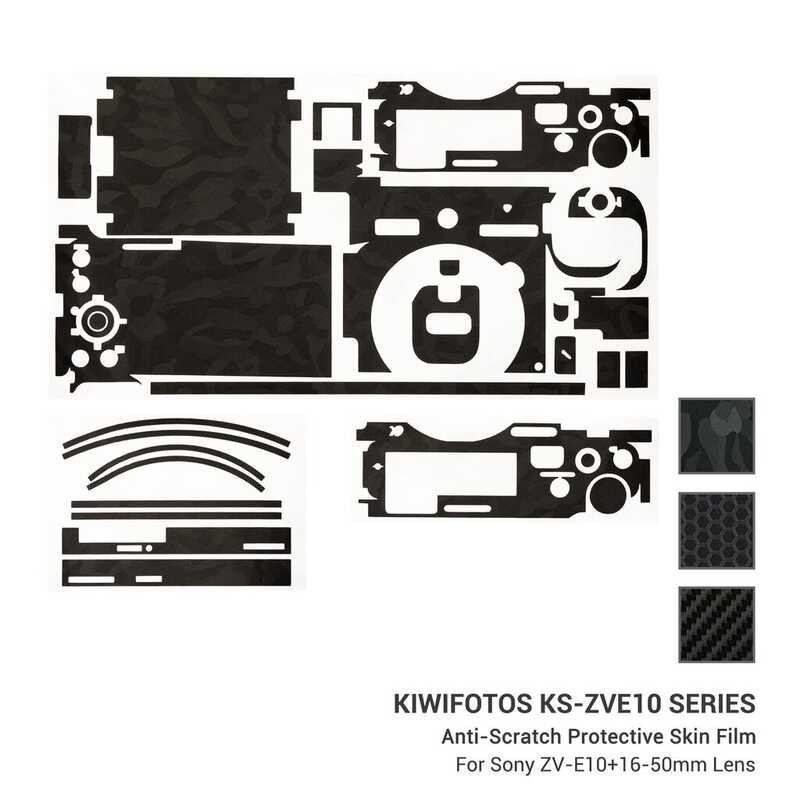 ➧ Kiwifotos Anti-Scratch 3M Adhesive Skin Film Cover For Sony Zv-E10 With 16-55Mm Lens Camera Pro