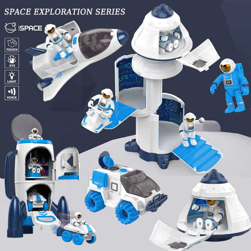 Space Rocket Toys For Children, Rocket Spacecraft, Airplane, Universe Exploration Vehicle, Astronau 