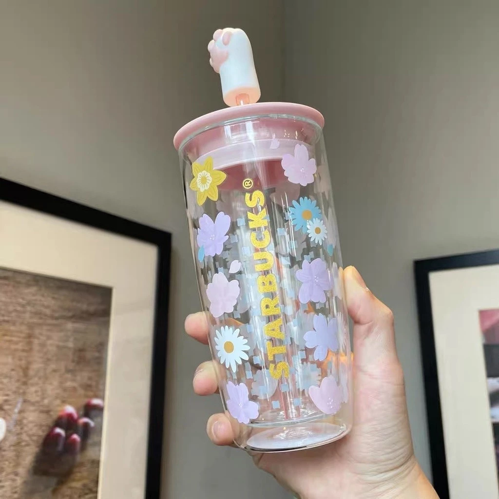 Starbuck แก้วกาแฟ แบบสองชั้น ทนความร้อน สีใส ของขวัญ thumbnail 9