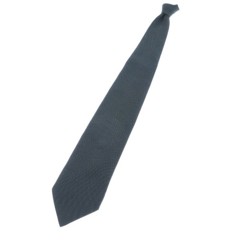 Zegna Tie Navy White Men Direct from Japan Secondhand