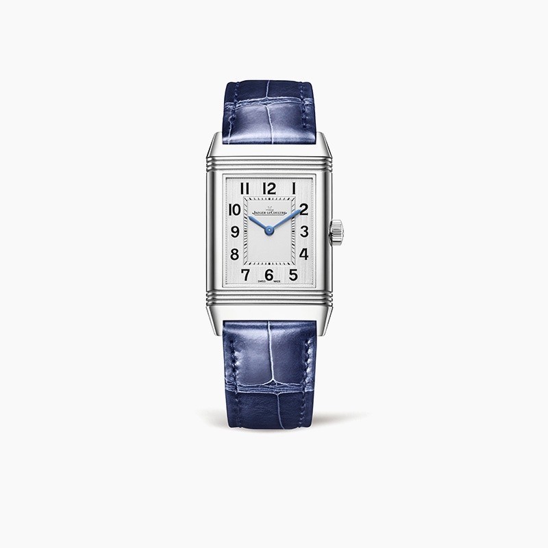 Jaeger-lecoultre JAEGER-LECOULTRE Flip Series นาฬิกาข้อมือ สายสแตนเลส สีเงิน สําหรับผู้หญิง ขนาดกลา