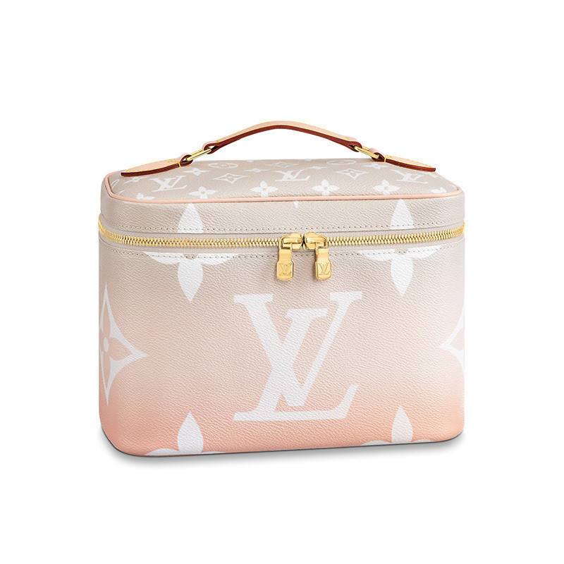 Louis Vuitton LV กระเป ๋ าผู ้ หญิง NICE BB Gradient สายตายาวหนึ ่ งไหล ่ มือถือแต ่ งหน ้ าและกระเ