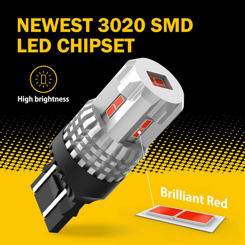 ❤ AUXITO 2ชิ้น7443 7440 7441 P21w LED อัตโนมัติ3020 W21 W21w T20/5W ไฟไฟเบรค