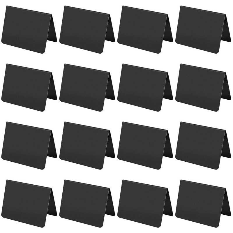 Wipeable Kyrone Chalkboard Sign Erasable Chalkboard Sign 16Pcs Mini Chalkboard Sign Set Double Side