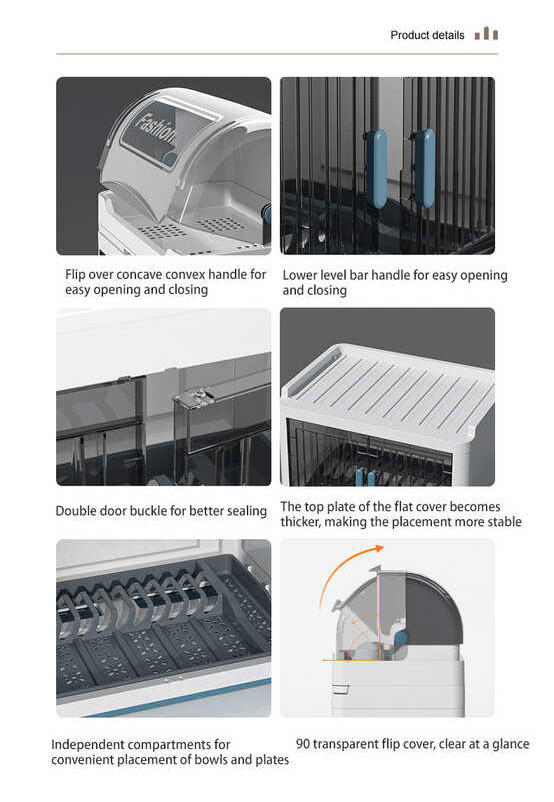 cupboard Kitchen draining Bowl rack with cover Shelf putting Household desktop Multifunctional stor