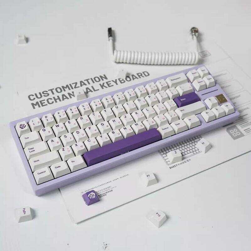 Only】Purple Rose 【Keycap keycap 146 Keys Profile PBT Sublimation For Cherry MX Switch Mechanical
