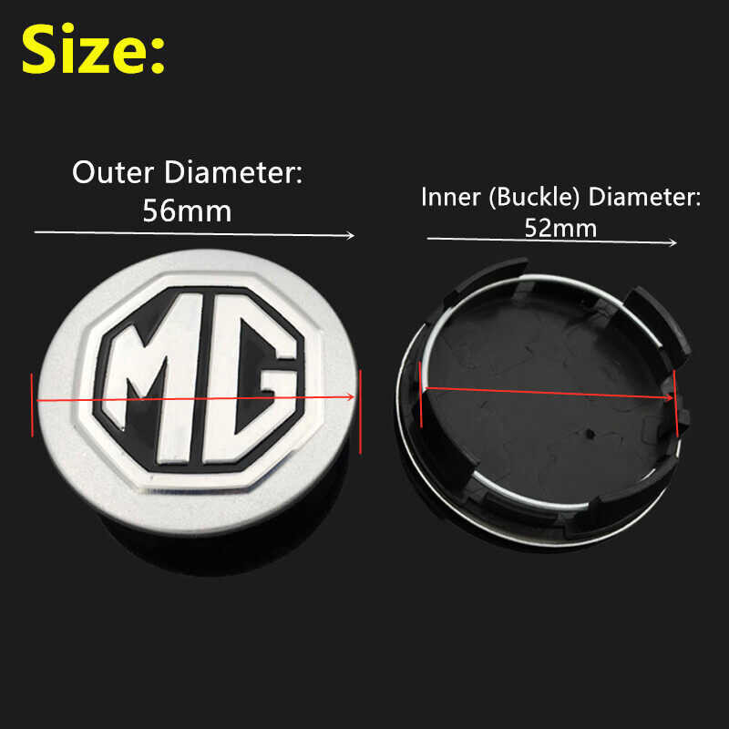 ❤ 4Pcs/Set 56Mm Car Wheel Hub Caps For MG GS GT ZS HS Mg3 Mg5 Mg6 Mg7 TF ZR Extender Auto Tire