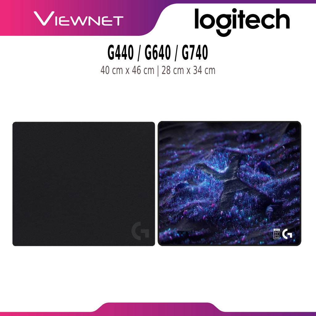 LOGITECH G440 / G640 / G740 GAMING MOUSE PAD CLOTH HARD SURFACE NO SLIP BASE RUBBER BASE - MOUSEPAD