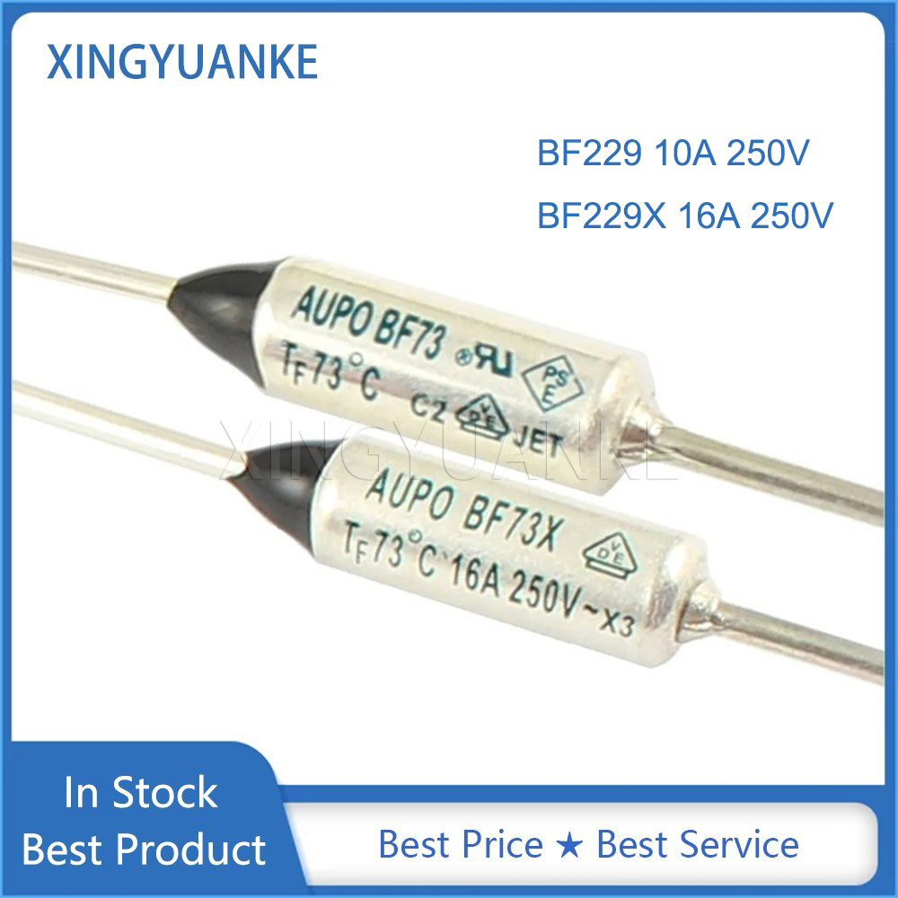 10 ชิ้น/ล็อตฟิวส์ความร้อน BF229 BF229X 10A 16A 250V BF 229C 229 องศาเซลเซียส Cutoff TF เม็ด TCO Axia