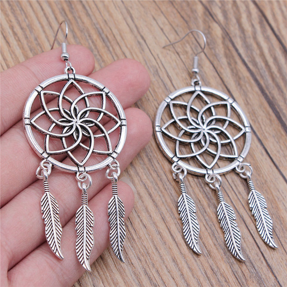 พืช Flower Of Life Drop & Dangle ต่างหูเครื่องประดับสาวงานแต่งงาน Kawaii รายการ