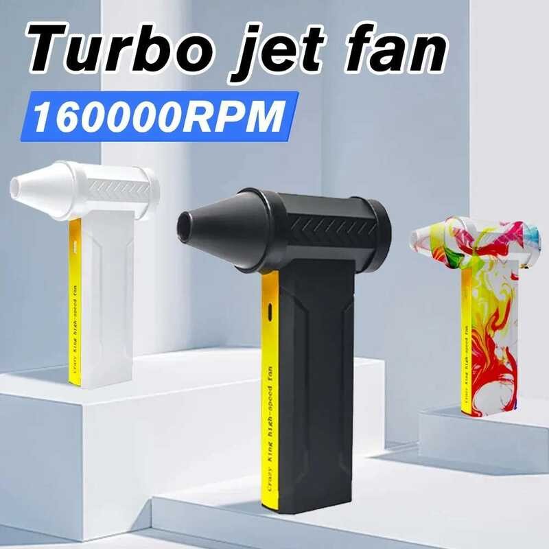 ❥ ใหม่ 160000 RPM Super Wind 60 เมตร/วินาที Mini Turbo Jet พัดลม 10000Mah มอเตอร์ไร้แปรงรุ่น Bl