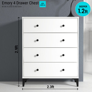 Synergy House Emory 4 Chest Drawer (1.2ft)
