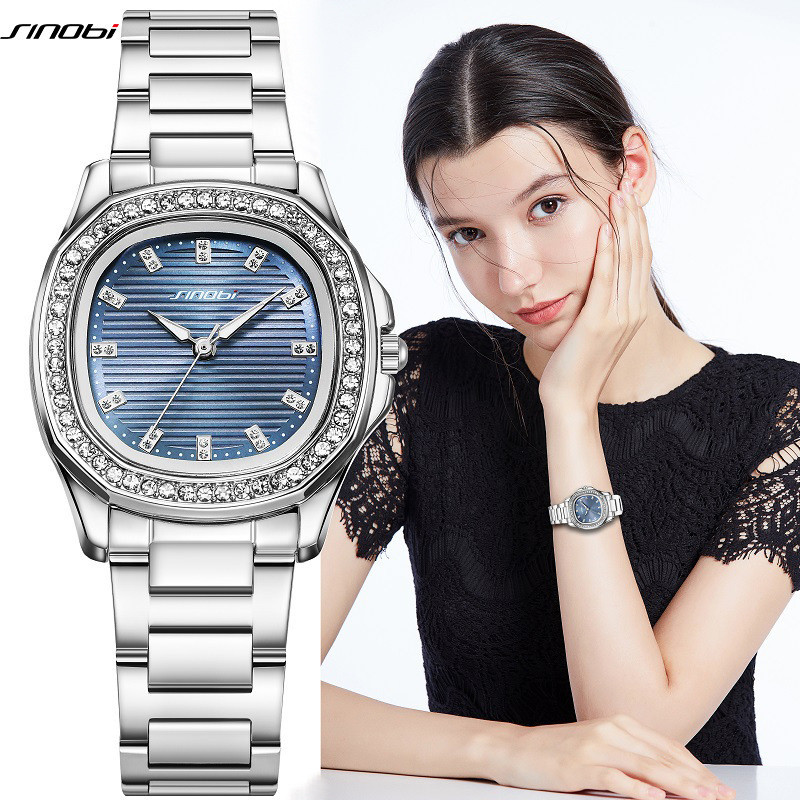 Sinobi นาฬิกาผู้หญิงผู้หญิงสูง Nautilus กันน้ำนาฬิกา Retro Luminous STEEL Band Cross-border นาฬิกาผ