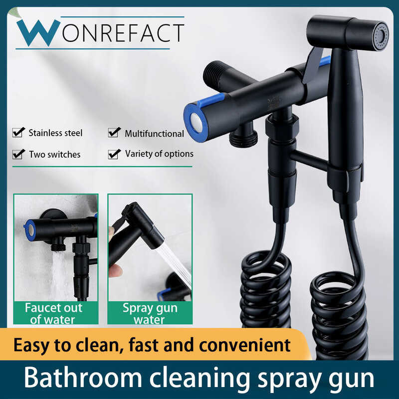 Handheld Bidet Sprayer Set For Toilet Stainless Steel Hand Bidet Faucet For Bathroom Hand Sprayer
