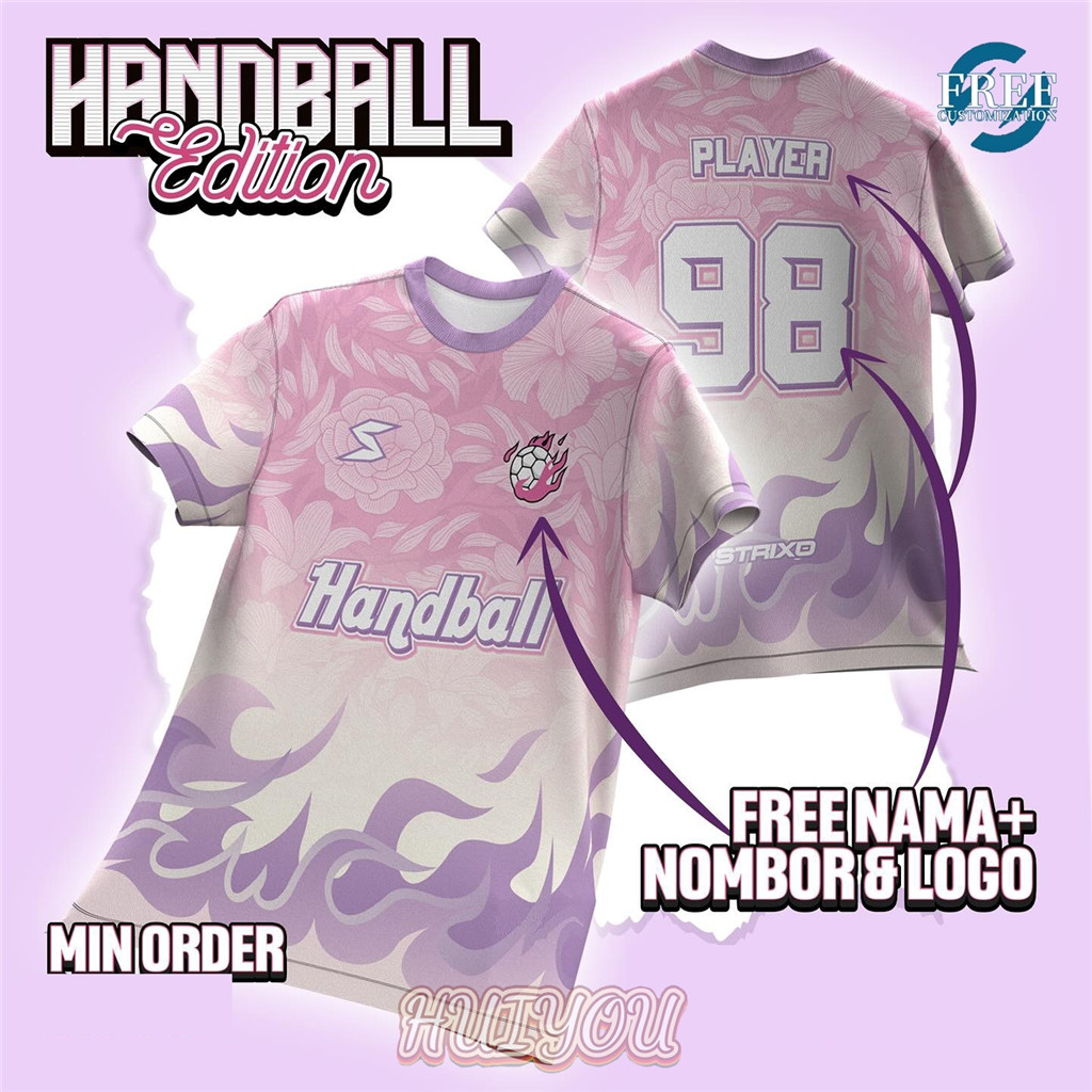 Free Custom ชื่อและหมายเลขHANDBALL วอลเลย์บอลระเหิด T เสื้อสําหรับผู้หญิงผู้ชาย HANDBALL VOLLEYBALL FULL SUBLIMITED TSHIRTS ฟรีปรับแต่งชื่อฟุตบอลเสื้อกีฬา