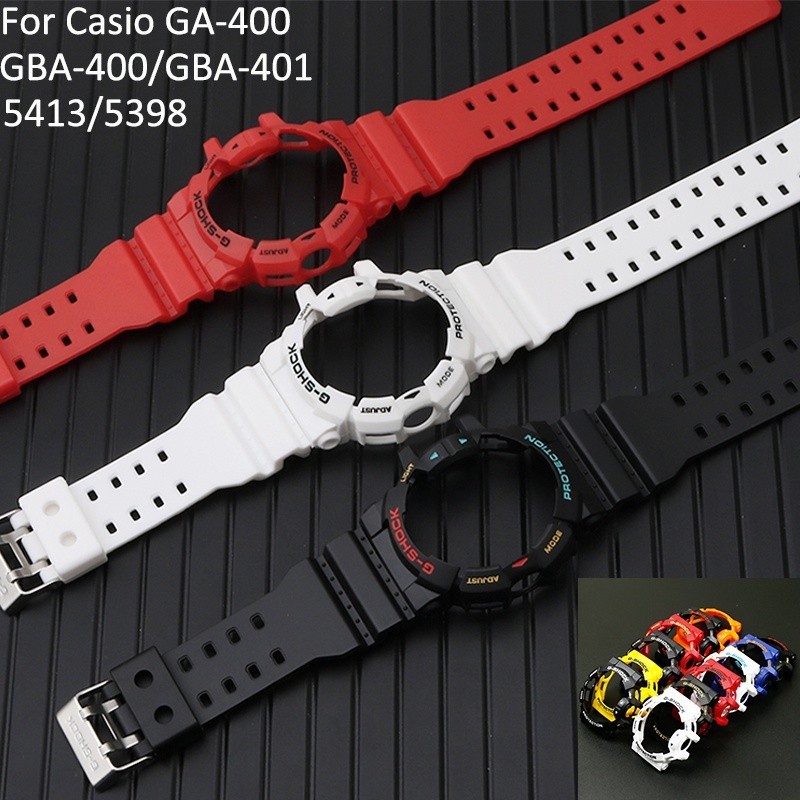 สายนาฬิกาข้อมือซิลิโคน และเคส สําหรับ CASIO G-SHOCK GA-400/GBA-400/GBA-401 CASIO G-SHOCK 5413 4398