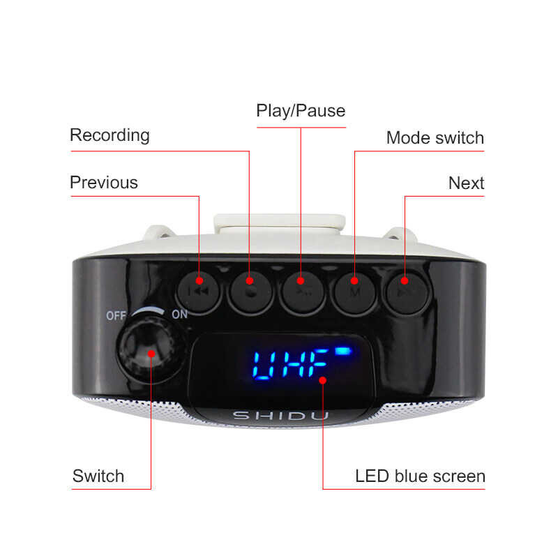 แบบพกพาเสียงพูดเครื่องขยายเสียงไมโครโฟนไร้สาย Hi SHIDU