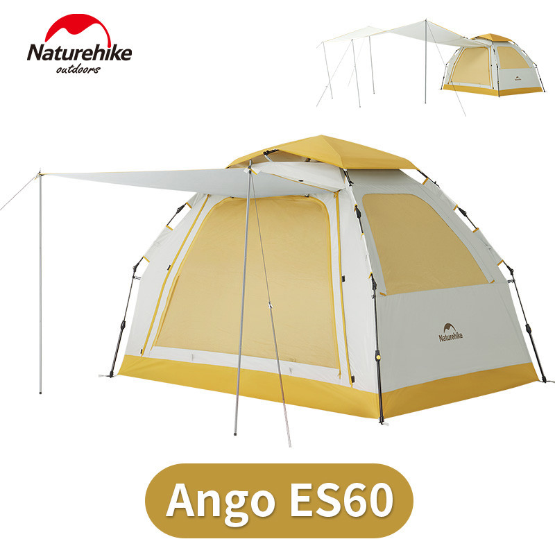 Naturehike Ango ES60 Quick Opening Tent Silver Coating Sunscreen Portable Camping Picnic Tent Waterproof with Canopy 15㎡