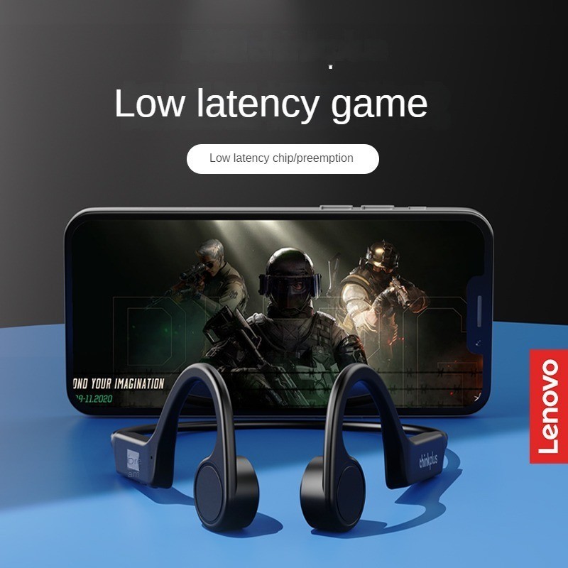 Lenovo X4 Bone Conduction Bluetooth Headphone Sports Earphone Waterproof Wireless Headset with Mic E