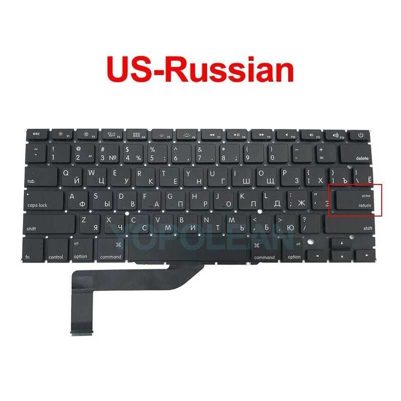 Laptop Keyboard New RU For book Pro Retina 15.4 Inch A1398 Russian Replacement 2012 2013 2014 2015