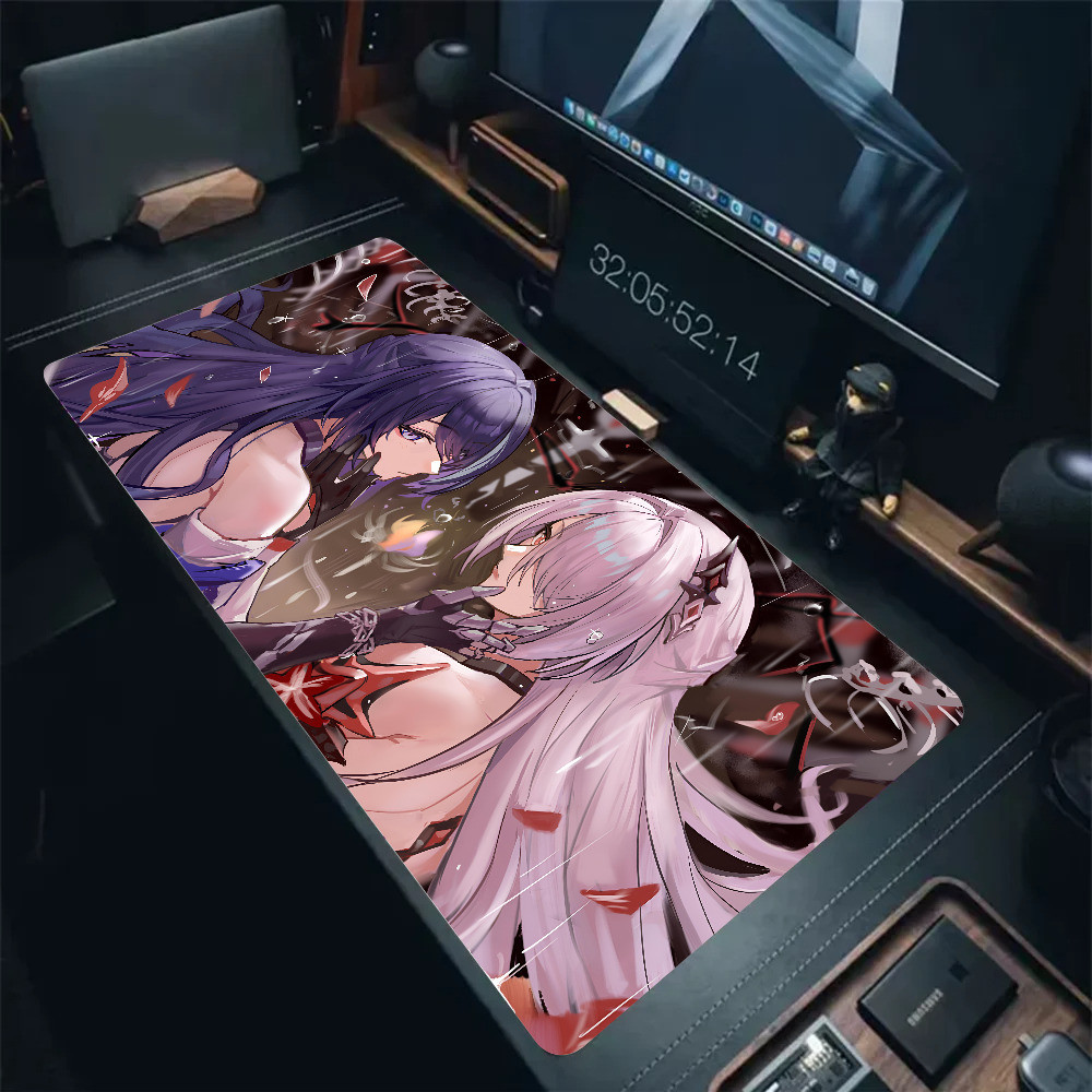 Honkai Star Rail Acheron Mousepad แผ่นรองเมาส์พร้อม Pad อุปกรณ์เสริมสําหรับเล่นเกม Prime Gaming XXL คีย์บอร์ด Pad Pad Pad Padding Mat