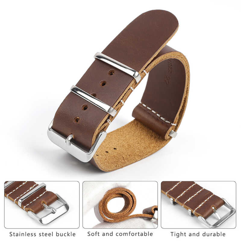 Quality Leather High Strap Men Women Watchband18mm 20mm 22mm 24mm Adjustable Replacement for Watch