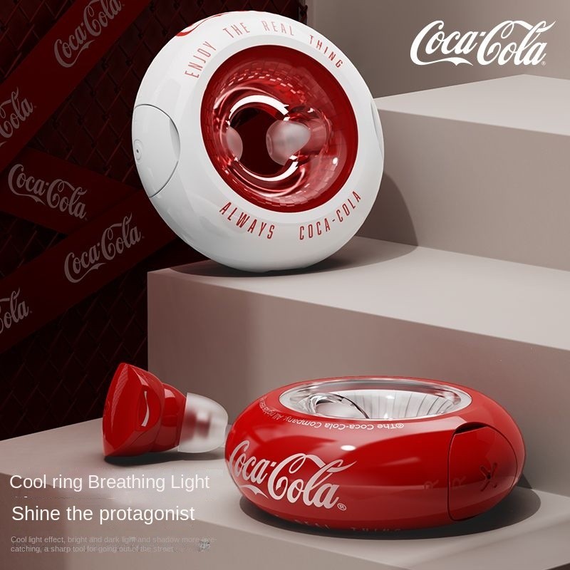 Coca-cola Coca-Cola Donut T12 ชุดหูฟังบลูทูธ ตัดเสียงรบกวน ไม่เจ็บหู 24 แบบ IZ1P