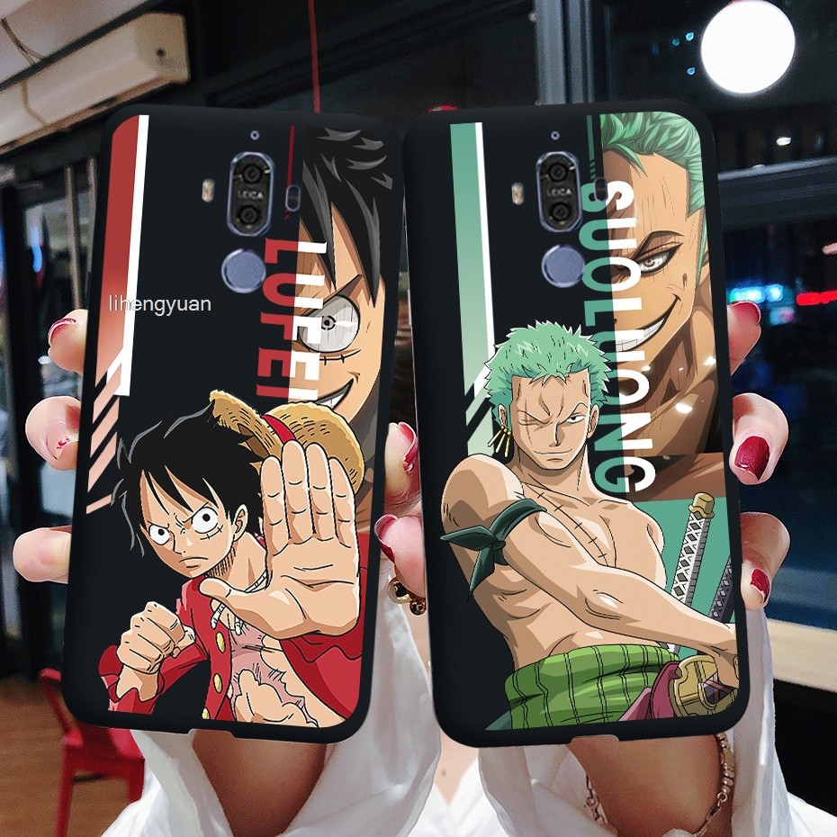 เคส One Piece Huawei Mate 9 สีดําซิลิโคนอ่อนนุ่มอะนิเมะเทรนด์ปกดีไซน์ใหม่เคสโทรศัพท์ยอดนิยม