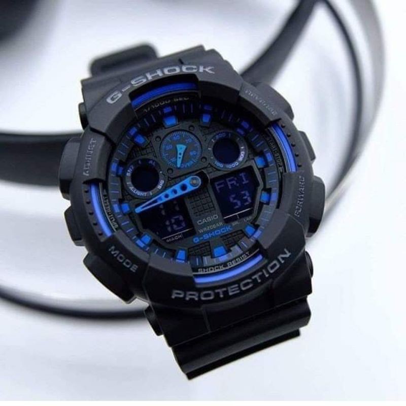 



 ♞นาฬิกา CASIO G-SHOCK รุ่น GA-100-1A2DR ดำน้ำเงิน ของแท้ประกันศูนย์ CMG 1ปี