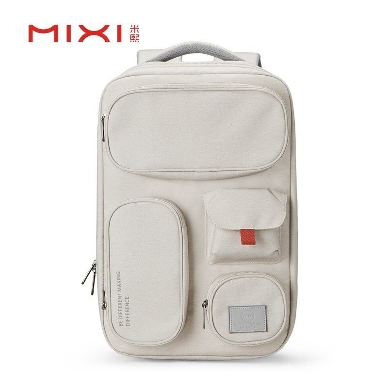 Mixi กระเป๋าเป้สะพายหลัง กระเป๋านักเรียน ใส่คอมพิวเตอร์ กันน้ํา จุของได้เยอะ เหมาะกับการเดินทาง สํา