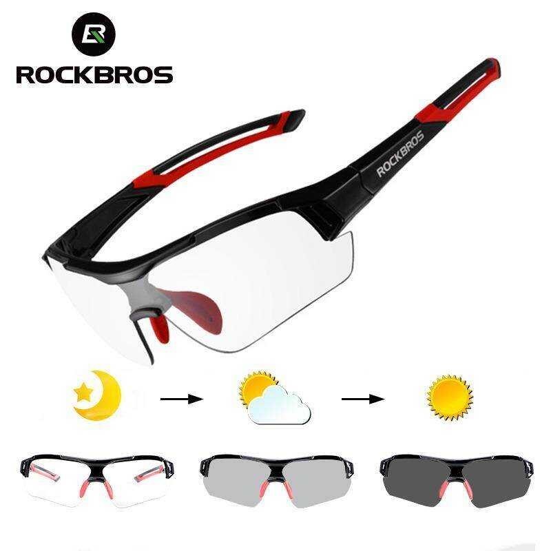 Cycling Unisex Rockbros Photochromic Sport Sunglasses MTB Bicycle Hiking Glasses