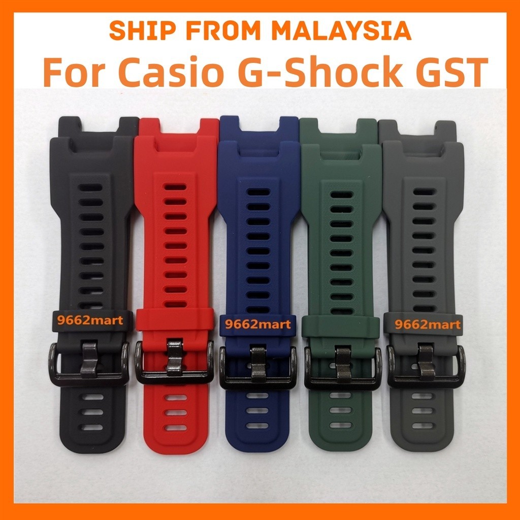 Casio G Shock GST B100 S100 W100 S110 S120 S130 200 210 S300 W300 S310 W310 400 410 สายซิลิโคนอ ่ อ