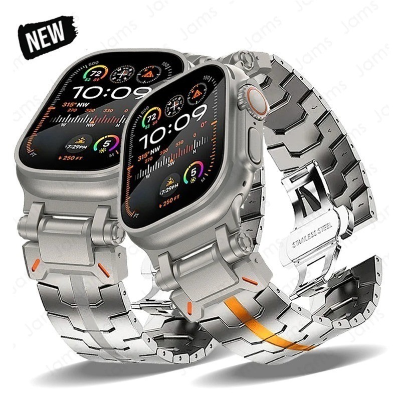 สายนาฬิกาข้อมือสเตนเลสไทเทเนียม สําหรับ Iwatch Ultra 2 49 มม. Series 9 8 7 45 มม. Iwatch 6 5 4 Se 3