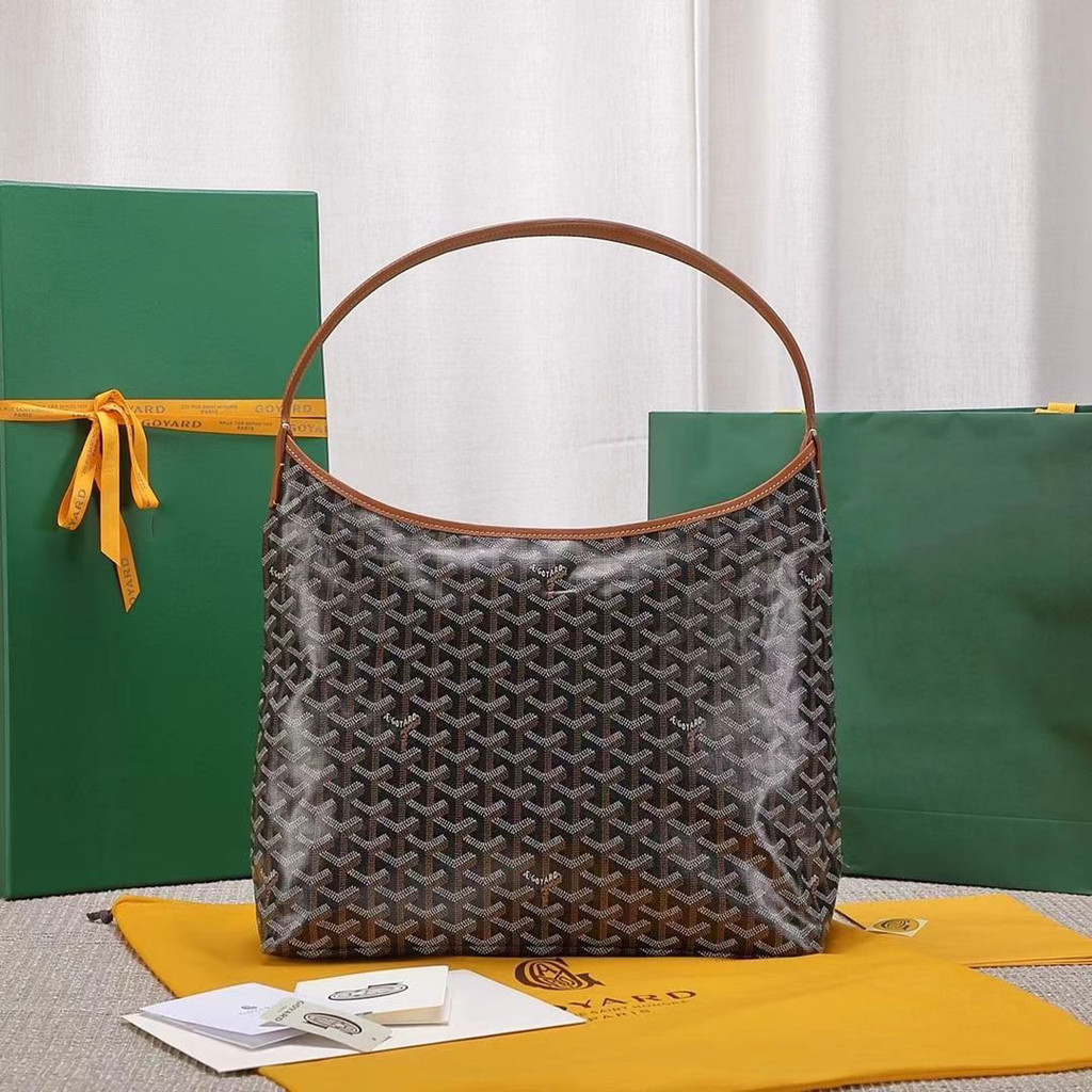 Genuine Genuine Leather Goyard Tote Bag Female Bag Shoulder Small Bag hobo Bag Underarm Bag Double-
