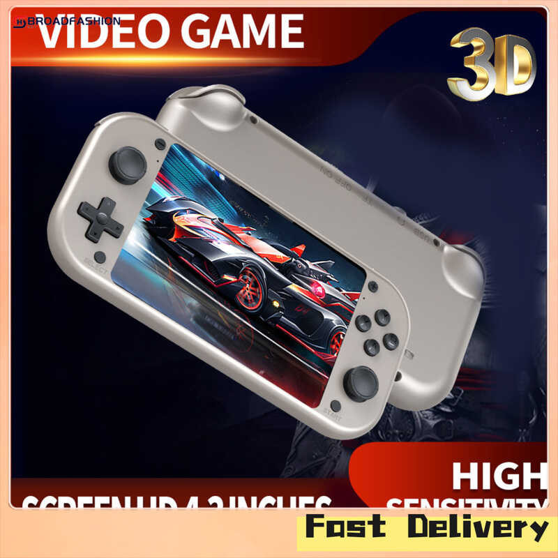 M17 Handheld Broadfashion 4K HD 4.3-Inch Screen Rechargeable Video Game Console For Kids Men Women