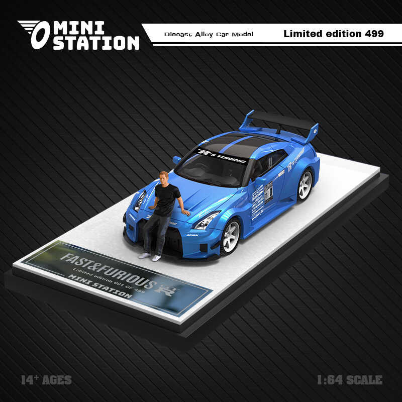 Mini Station 1:64 GTR R35 Fast & Furious รถโมเดลDiecast