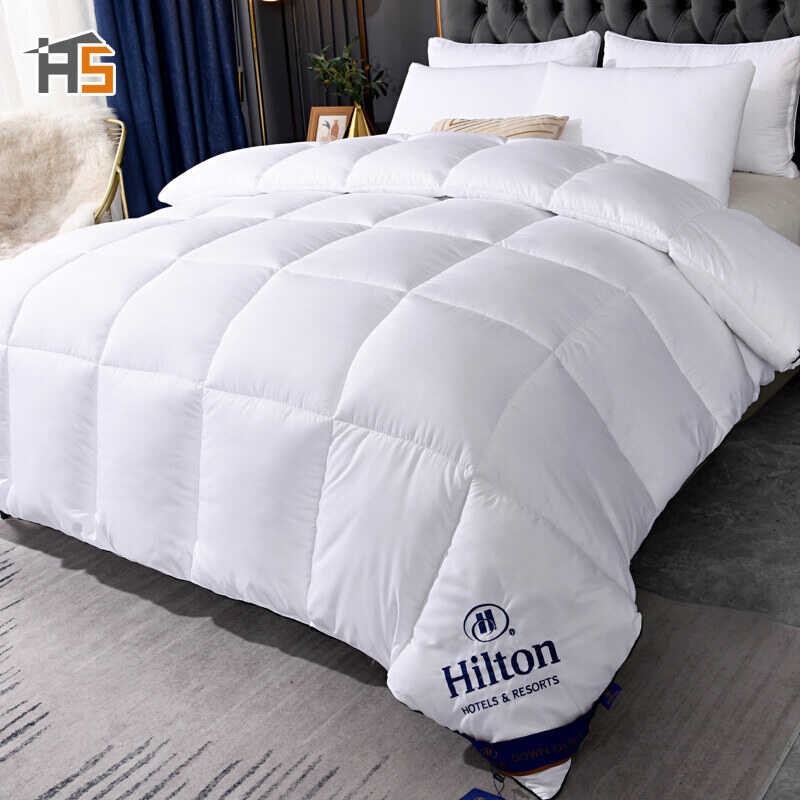 thickened Hilton duvet double gift box autumn and winter feather veet hotel quilt