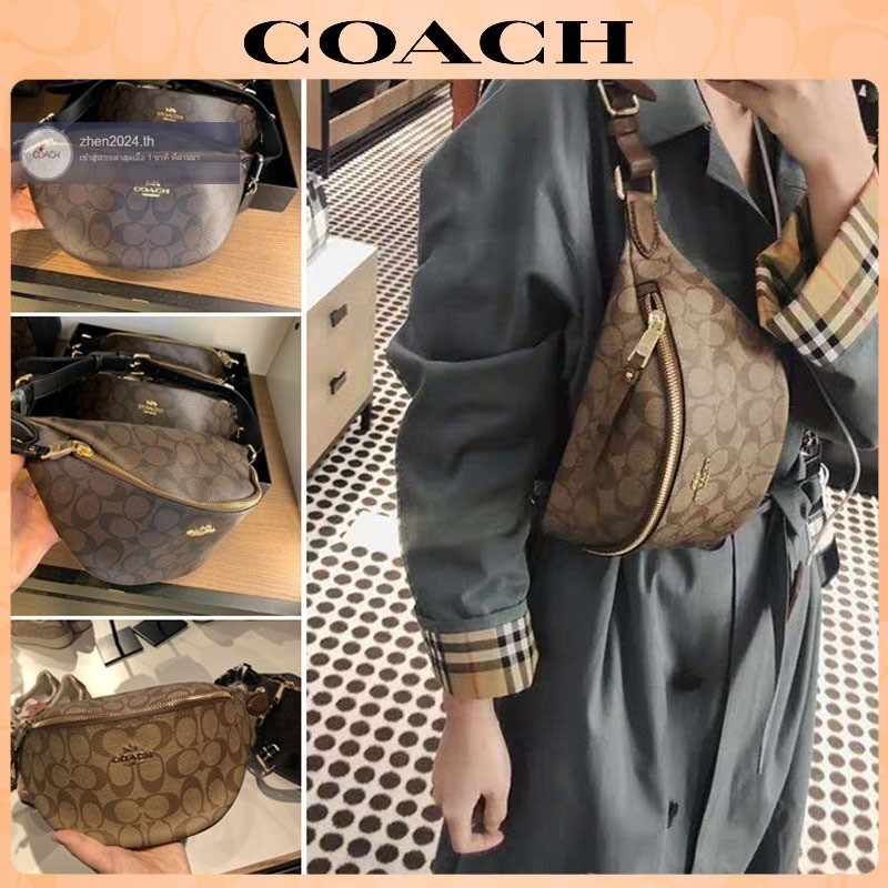 ของแท้ 100% Coach กระเป๋าคาดเอวและกระเป๋าหน้าอกผู้หญิง F48740