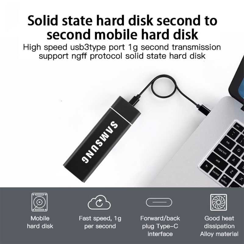 ฮาร์ดดิสก์แบบพกพา SSD 16TB/30TB USB 3.0 HDD 8TB/4TB/2TB External Hdd ( ฮาดดิ