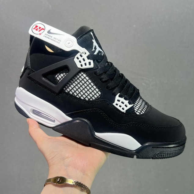 รองเท้าบาสเก็ตบอล Air Jordan 4 สีขาว FQ8138-001 ย้อนยุค