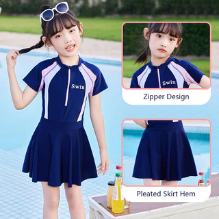 [BANGKOK SHIPPING] ชุดว่ายน้ําวันพีชสําหรับเด็กผู้หญิง 6-12 Yrs Old Kids Swimming Skirt Training ชุดว่ายน้ํา