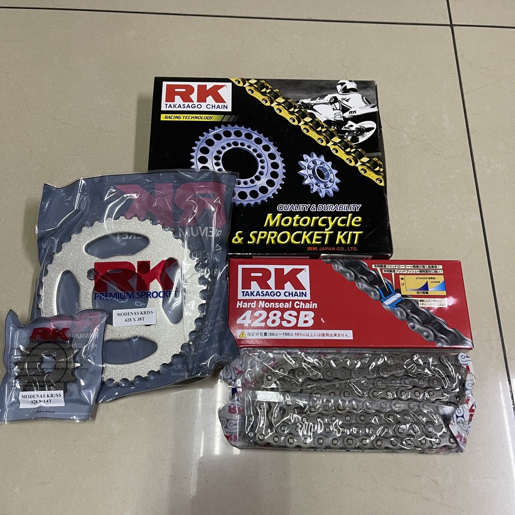 MODENAS KRISS110 KRISS 1 KRISS 2 KRISS120 KRISS 110 SpROCKET SET RK JAPAN RANTAI DAN SpROCKET ชุด RK